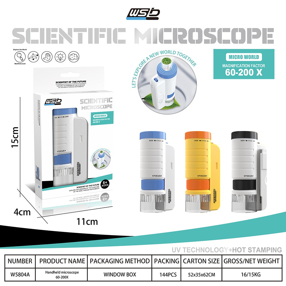 Handheld Microscope For Children, Optical HD Portable Microscope