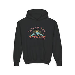 Youth Hoodie — "Faith Can Move Mountains" Inspirational
