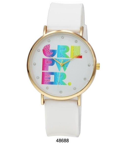 40MM Girl Power Silicon Band Watch - 4868
