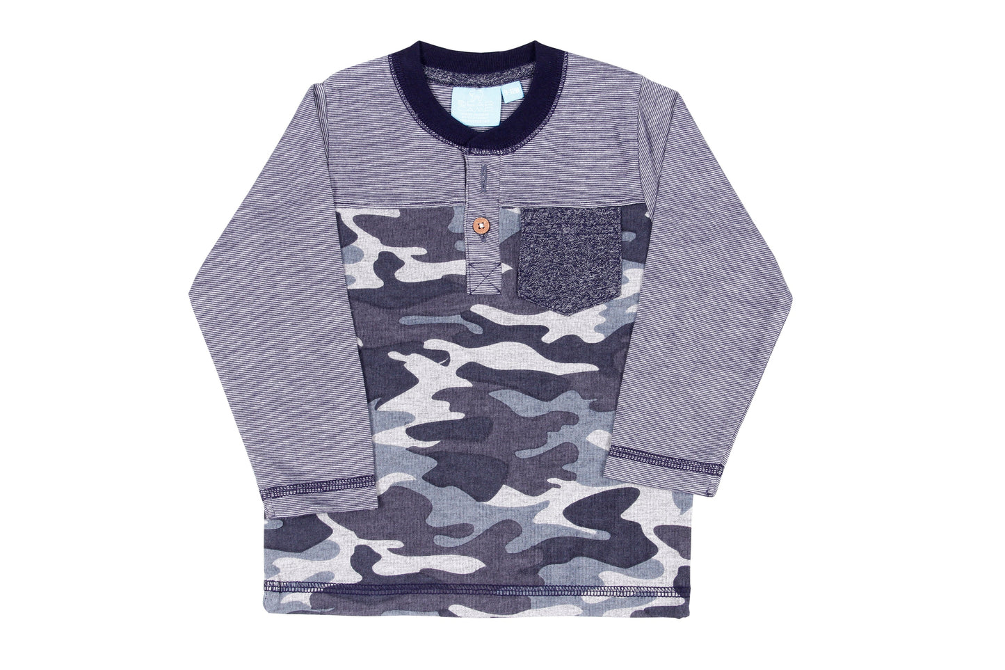 Channing Camouflage Henley Tee Baby
