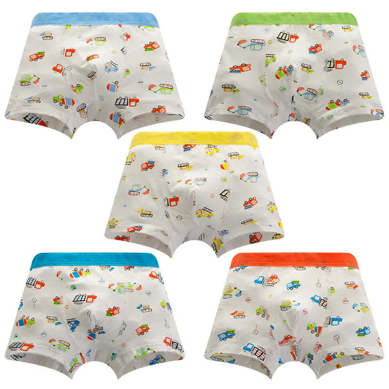 Boys' Cartoon Printed Modal Boxer Shorts