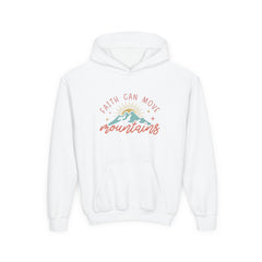 Youth Hoodie — "Faith Can Move Mountains" Inspirational