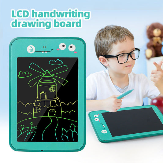LCD Children's Cartoon Color Drawing Board Eye Protection Handwriting Board, Student Kindergarten Puzzle Graffiti Home Toy