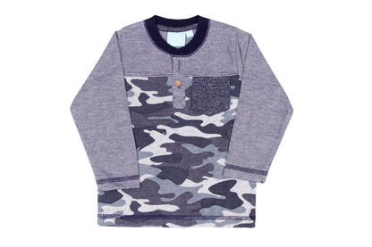 Channing Camouflage Henley Tee Baby