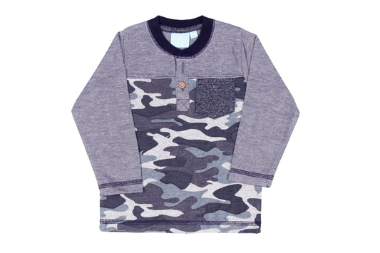 Channing Camouflage Henley Tee Baby