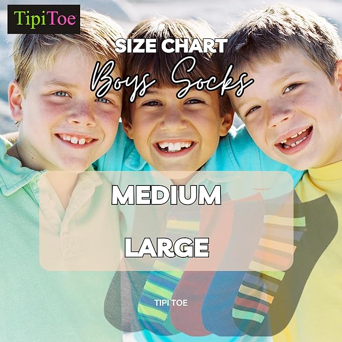 Tipi Toe Big Kids Boys 10 Pairs Classy Lightweight Novelty White Grey