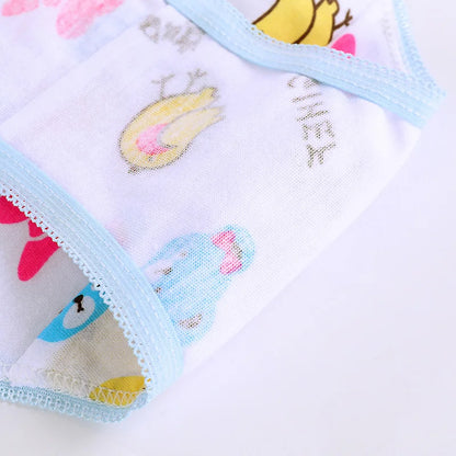 12Pcs/Lot Cotton Panties Girls Kids Short Briefs Children Underwear