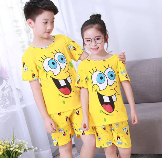 Summer Cartoon Pajamas Set for Boys' Clothing