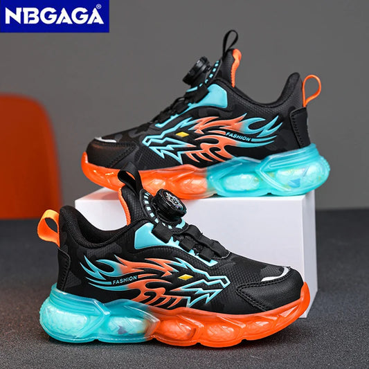 New Anti-skid Leather Kids Sneakers for Boys Running  Walking