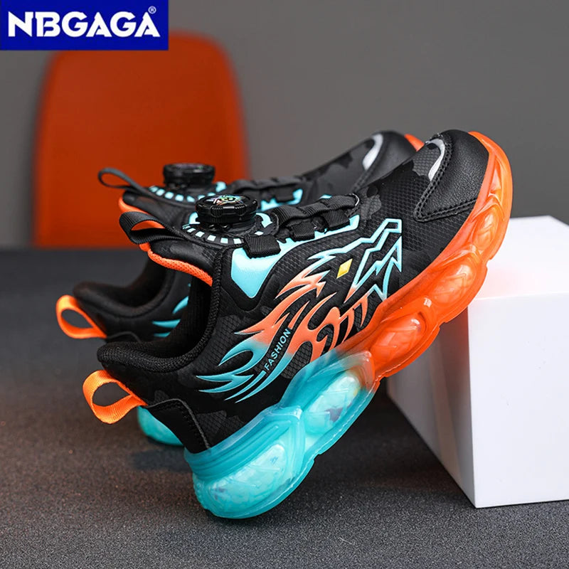 New Anti-skid Leather Kids Sneakers for Boys Running  Walking