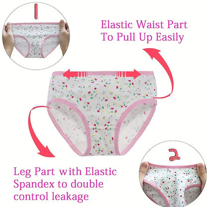 Multi-Pack 12Pcs/Lot Floral Baby Girls Briefs Cotton Toddlers Girls