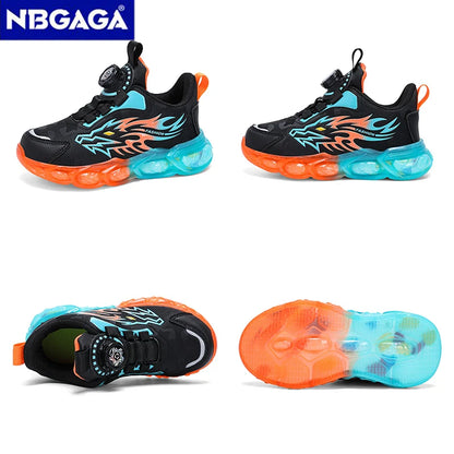 New Anti-skid Leather Kids Sneakers for Boys Running  Walking