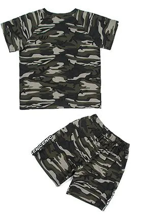 Boys' Summer Camouflage Military Training Outfit