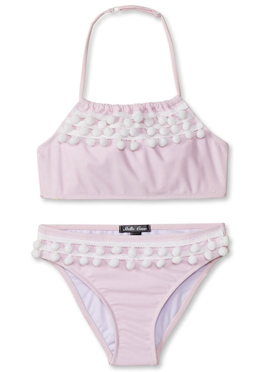 Pink Bikini with Pom Poms