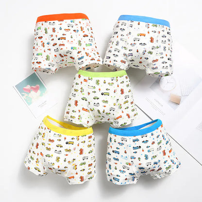 Boys' Cartoon Printed Modal Boxer Shorts