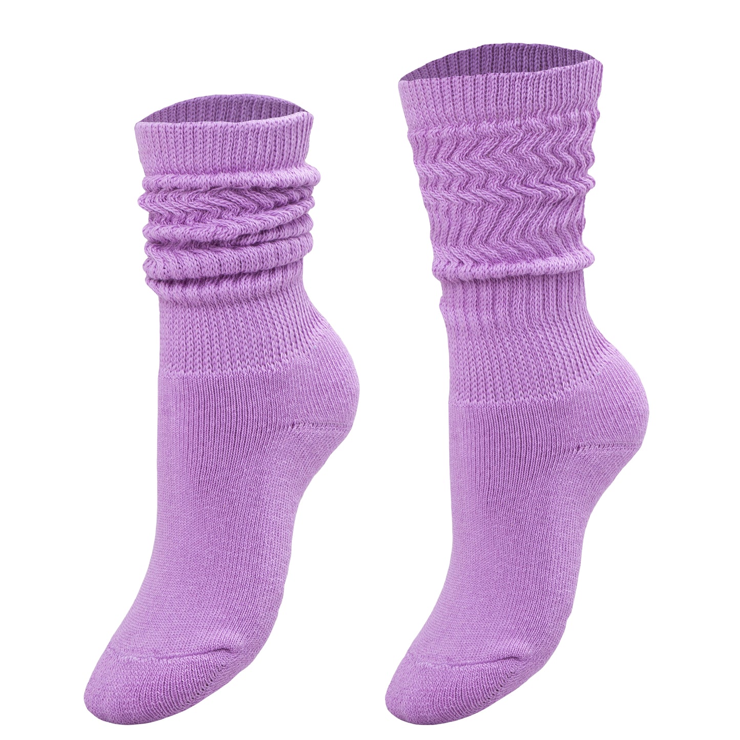 Lilac Kids Slouch Socks Knee High Long Cotton Scrunch Socks 1 Pair