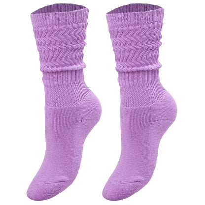 Lilac Kids Slouch Socks Knee High Long Cotton Scrunch Socks 1 Pair