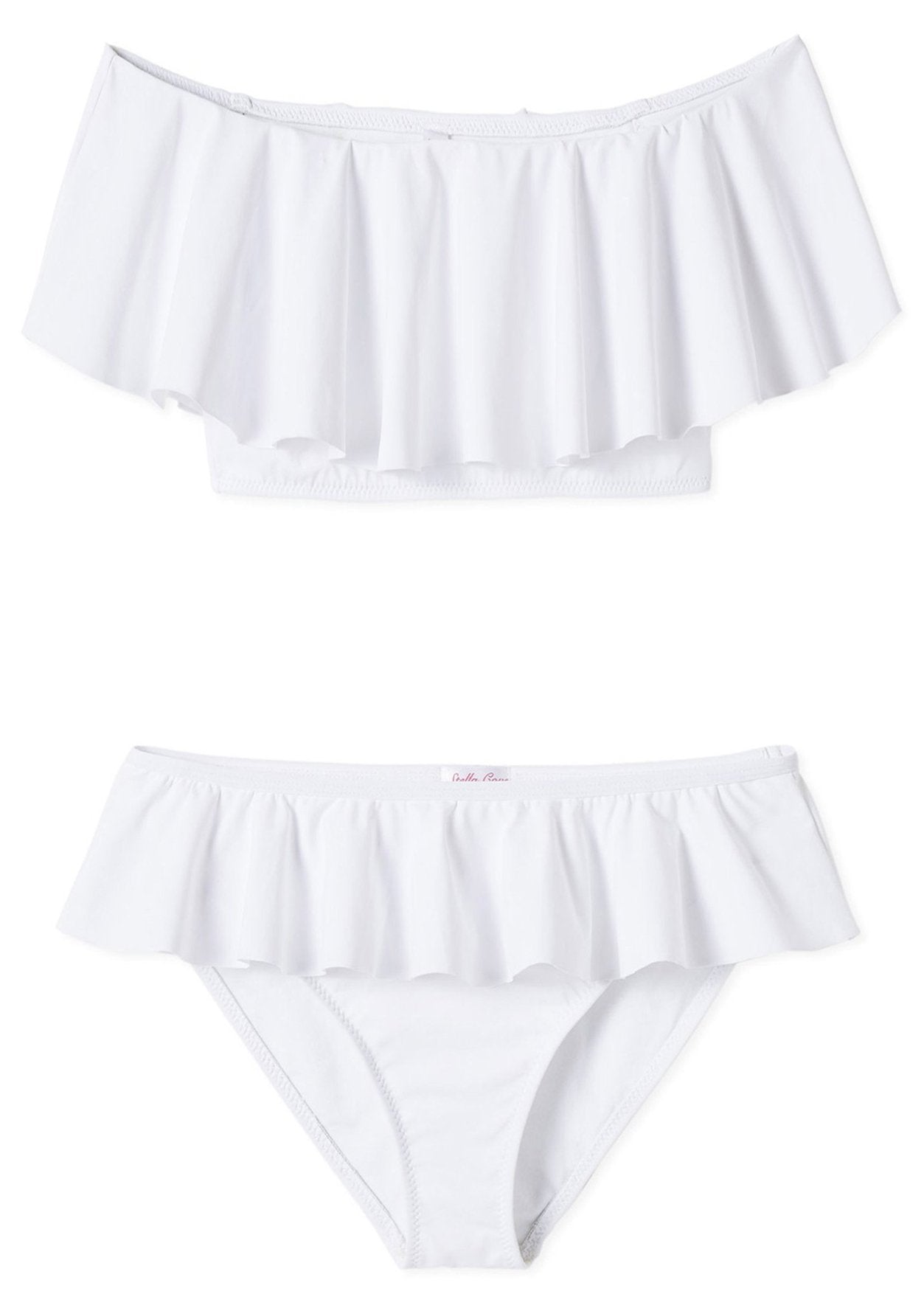 White Draped Bikini for Girls