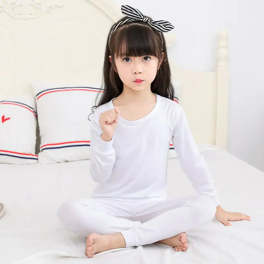 Boys and Girls Modal Autumn Clothing Set with Trousers