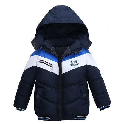 Boys' Long Sleeved Hooded Padded Jacket